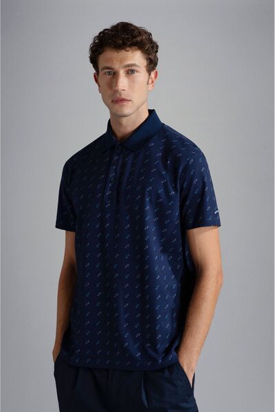 PAUL&SHARK MEN'S KNITTED POLOSHIRT C.WCOTTON