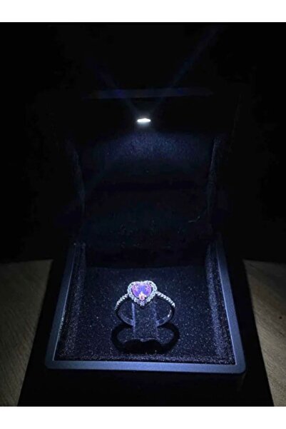 shop خاتم قابل للتعديل على شكل قلب من الفولاذ في صندوق مضيء، هدية أنيقة، خاتم...