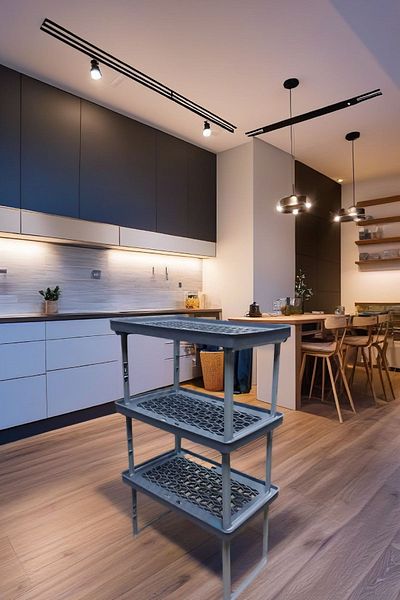 Open Home Concept 3-Piece Shelf Riser - In-Cabinet Organizer Anthracite
