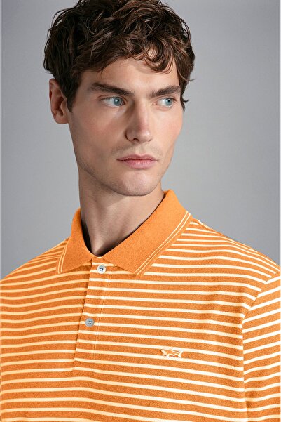 PAUL&SHARK MEN'S KNITTED POLOSHIRT C.WCOTTON