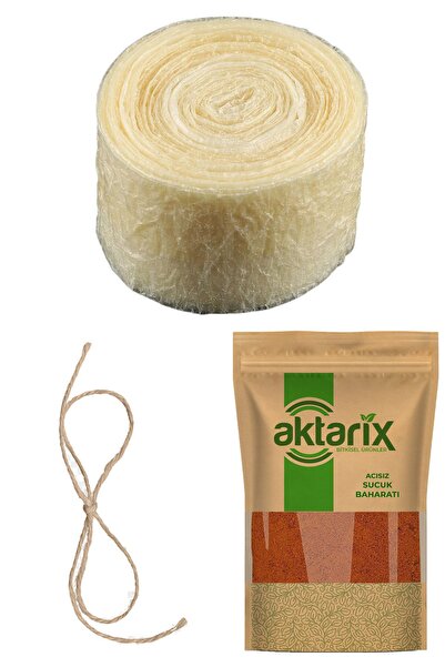aktarix 1 Kg Kıyma İçin Evde Sucuk Yapma Seti Bağırsak Acısız Baharat Harcı ve Bağlama İpi