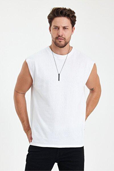 rammers Tricou cu mânecă zero cu tăietură ovală, cu potrivire confortabilă, c...