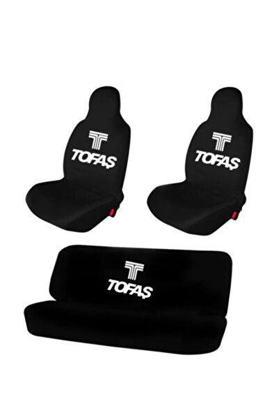 FAMOYEX oto kılıf Tofaş Doğan  Oto Siyah Amblem Logo Baskılı Koltuk Koruyucu ...