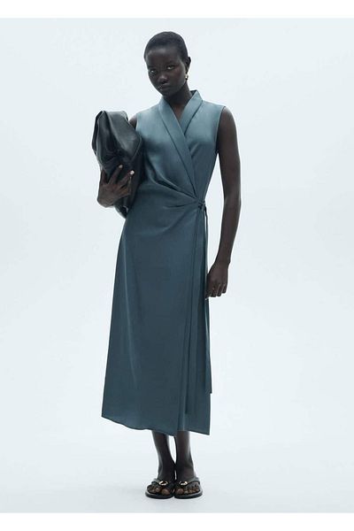 MANGO Woman Rochie 100% Lyocell