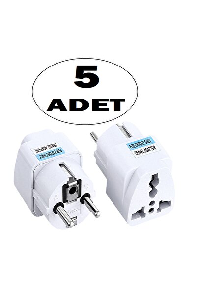 nelerbulurum 5 ADET KALİTELİ Seyahat Adaptörü Türk Fişli Universal Ingiliz Amerikan Fiş Çevirici Dönüştürücü