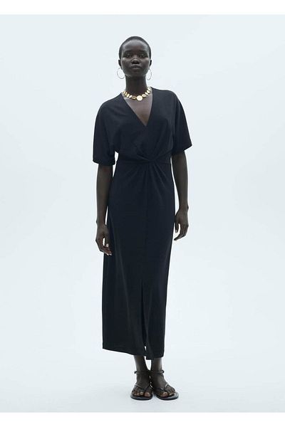 MANGO Woman Short Sleeve Flowy Dress