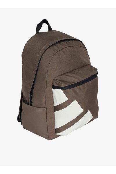 adidas Logo Print Backpack with Adjustable Straps and Zip Closure