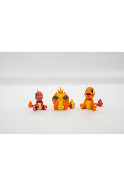 BloomLab Charmander - Charmeleon - Charizard Pokemon 3Lü Set