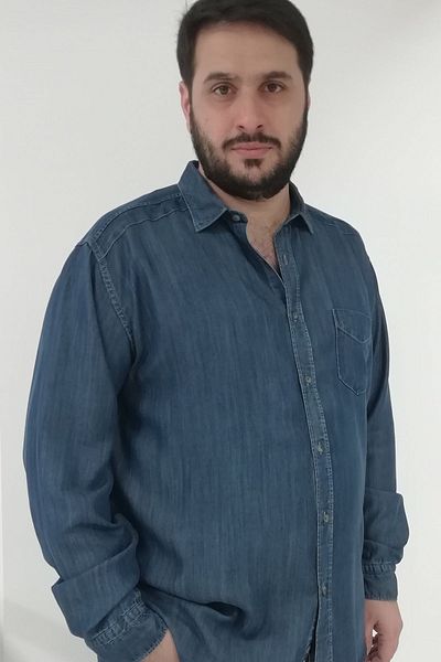 TOUSUS Ανδρικό πουκάμισο Demin Plus Size Btl-3001-tss