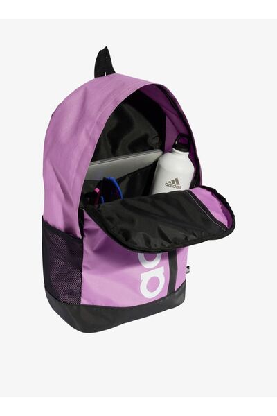 adidas Logo Print Backpack with Adjustable Shoulder Straps and Zip Closure