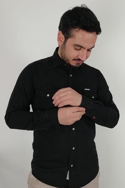 TOUSUS Мъжка риза Slim Fit Denim Slm-2005-tss