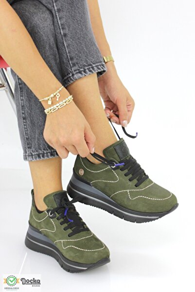 Mammamia Kadın Ortopedik Hakiki Deri Kalın Taban Günlük Spor Tarz Mevsimlik A...