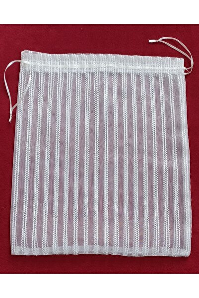 Desenli ip çizgili tül kese 27*35 cm ebatında 6 adettir Hediyelik Bohçalık çeyizlik