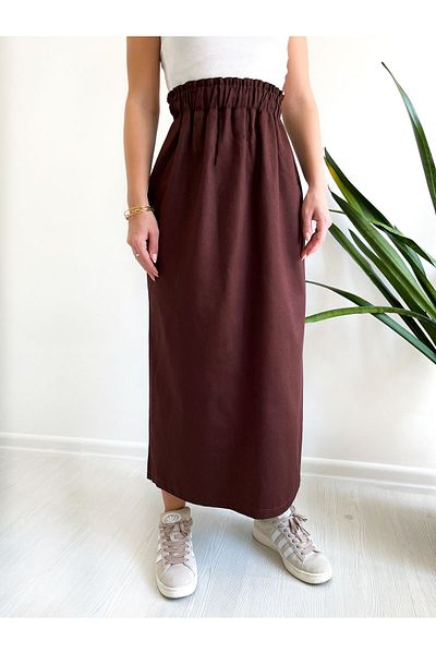 FREYA MODA Pencil Denim Skirt - Elastic Waist