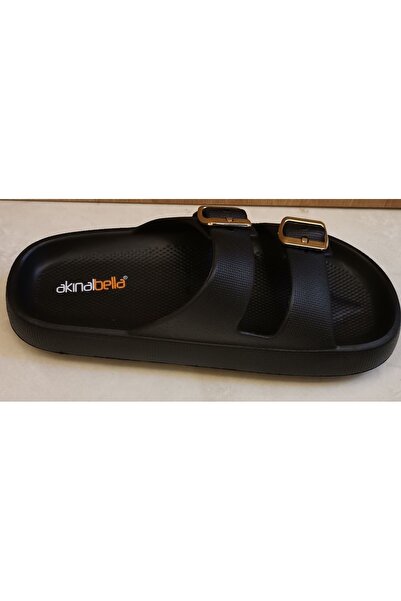 AkınalBella Ортопедични чехли Akınal Bella с двойна катарама, черни, за всеки ден