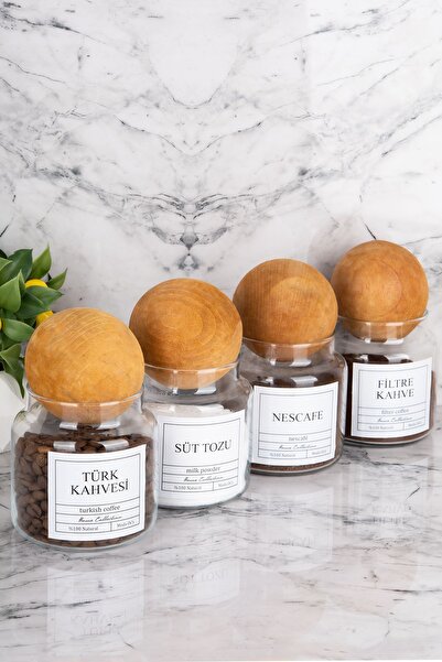 MODA OZY فلتر قهوة سعة 500 مل - مجموعة تخزين زجاجية مكونة من 4 قطع مع غطاء كر...