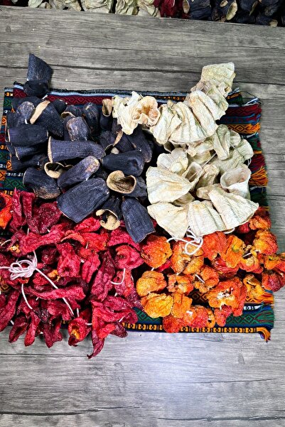 gazisofraantep Dolmalık Karışık Kuruluk(HER DİZİ 23-25 ADETLİK PATLICAN,KABAK,TATLI BİBER,KAPYA)