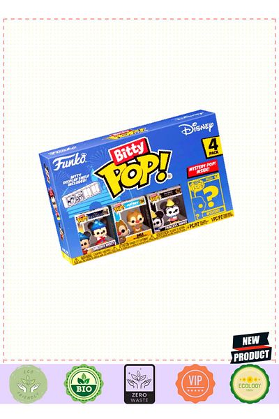 Funko Disney Mickey Sorcerer Bitty Pop - 4 Pack 1 Grams, Educational Toy for Girls Boys