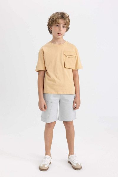 DeFacto Κοντομάνικο μπλουζάκι για αγόρι - Crew Neck C1342a8bg289mc