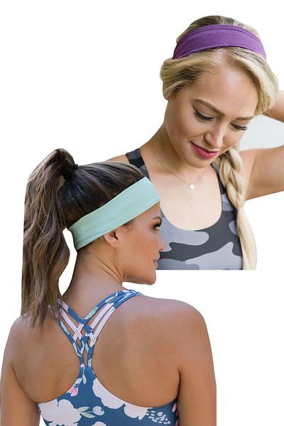 Salvia Dione Women's and Men's Sports Headband - 2-Piece Tennis, Yoga, Running Makeup Set