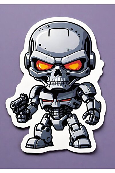 MegaSticker ملصق Robocop Mini - مقاس 13x9 سم للسيارة، والدراجة النارية، والخو...