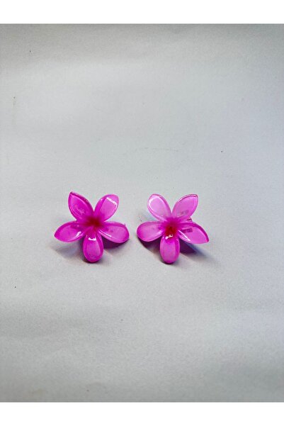 Maison Shop Çiftli, Renkli Yandan Mandallı 4 cm Lotus Çiçeği Toka Kadın/Kız/Ç...