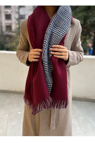 Makro Optik Double Sided Soft Textured Shawl Scarf