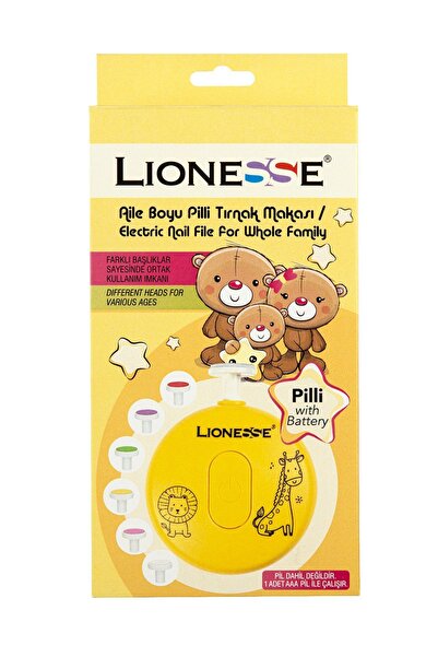 Lionesse Bebek ve Çocuk Pilli Tırnak Törpüsü 2029 (sarı) - 6 Farklı Başlık, Y...