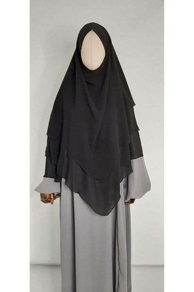 R&S modibone Μαύρο Multi Siphon 3 Layer Sufler Scarf - μεσαίο Hijap