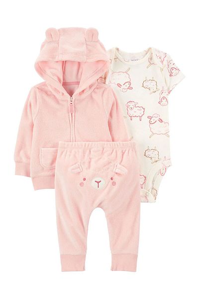 Carter's Pink Baby Girl Cardigan Set - Pack of 3 1R 039810