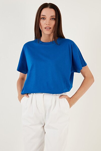 Lela Оверсайз 100% бавовна, футболка з круглим вирізом Basic T Shirt T SHİRT 5864489
