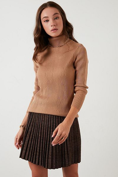 Lela Turtleneck Soft Acrylic Sweater WOMEN'S SWEATER 4614102