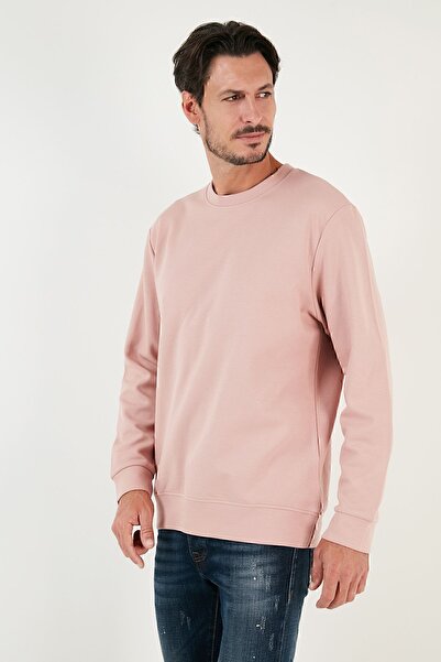 Buratti Βαμβακερό Crew Neck Regular Fit Basic Sweat Ανδρικός ΙΔΡΩΤΗΣ 5905521