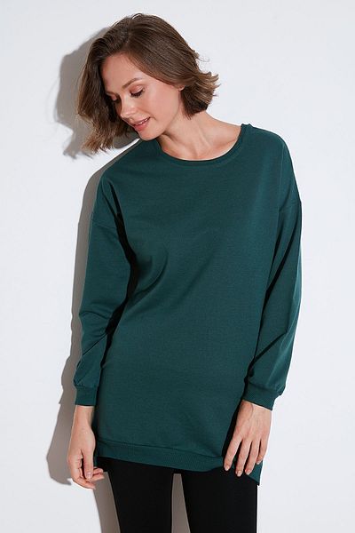 Lela Βαμβακερό τουνίκ Crew Neck Oversize - Modest 5864896