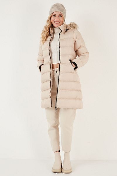 Lela Φουσκωτό παλτό Water Repellent Regular Fit με αφαιρούμενη κουκούλα ΠΑΛΤΟ 640Y001