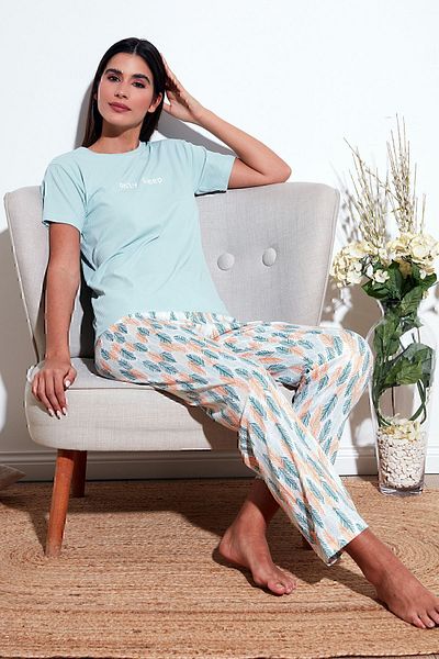 Lela Σετ Πυτζάμες Regular Fit Crew Neck με κοντό μανίκι Sleepwear Set65770105