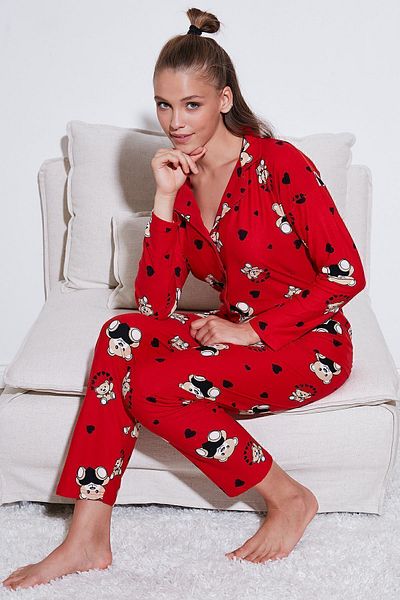 Lela Patterned Standard Fit Pajama Set - Pyjama Set 60956602