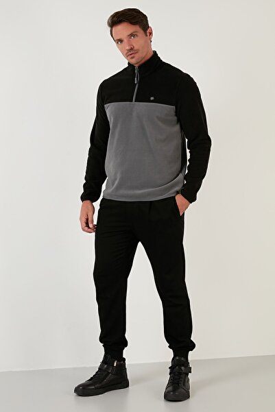 Buratti Ανδρικό φλις γιακά με φερμουάρ με κανονική εφαρμογή 5906016