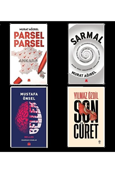 Kırmızı Kedi Yayınevi Sarmal -Parsel Parsel -Bellek -Son Cüret 4 kitap set