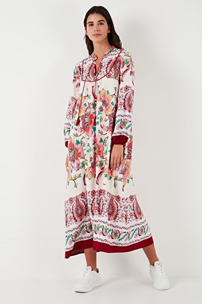 Lela Μάξι φόρεμα με κανονική εφαρμογή με δεμένο V λαιμόκοψη 611el510