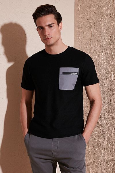 Buratti Tricou din bumbac cu decolteu slim cu imprimeu Tricou bărbați 5902351