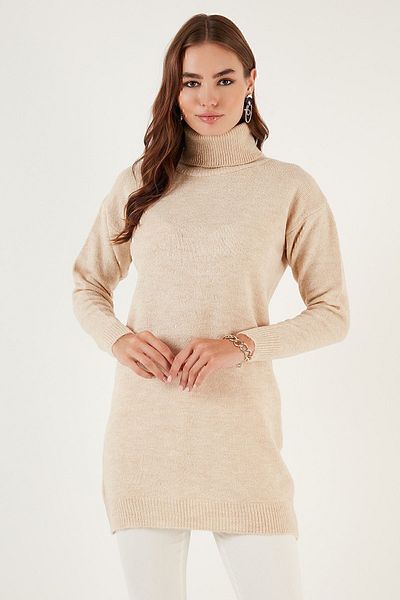 Lela Turtleneck Long Sleeve Knitwear Tunic Tunic4614585