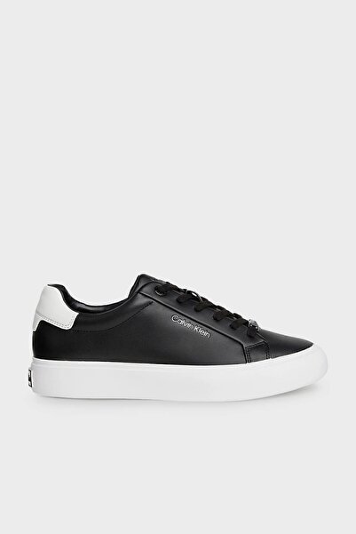 Calvin Klein Leather Sneaker Logo Shoes - Hw0Hw 020370 Gn