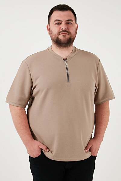 Buratti Βαμβακερό ανδρικό μπλουζάκι με κανονική εφαρμογή μεγάλου μεγέθους 5902653 Β