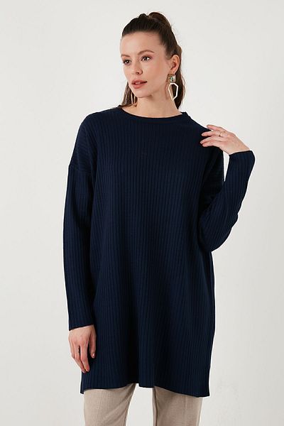 Lela Crew Neck Knitwear Sweater - Modest 4616152