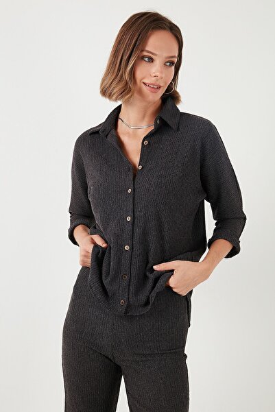 Lela Streç Regular Fit Dokulu Gömlek  GÖMLEK 5865975