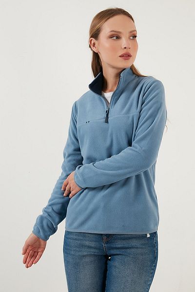 Lela Anti-pilling Slim Fit Soft Fleece - Μισό φερμουάρ που δεν κολλάει 590700