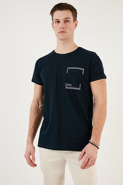 Buratti Мъжка тениска с кръгло деколте 100% памук Slim Fit T SHIRT 541REWORK