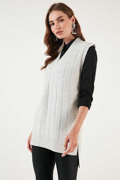 Lela V-Neck Long Knitwear Sweater SWEATER 4616088