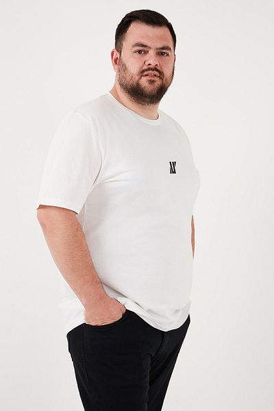 Buratti Large Size Cotton Crew Neck Men's T-Shirt - T SHIRT5902753B